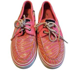 Women's size 7.5 Sperry Topsider sequin shoes